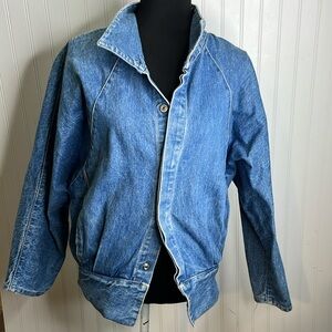 Vintage Jean Jacket Handpainted Native